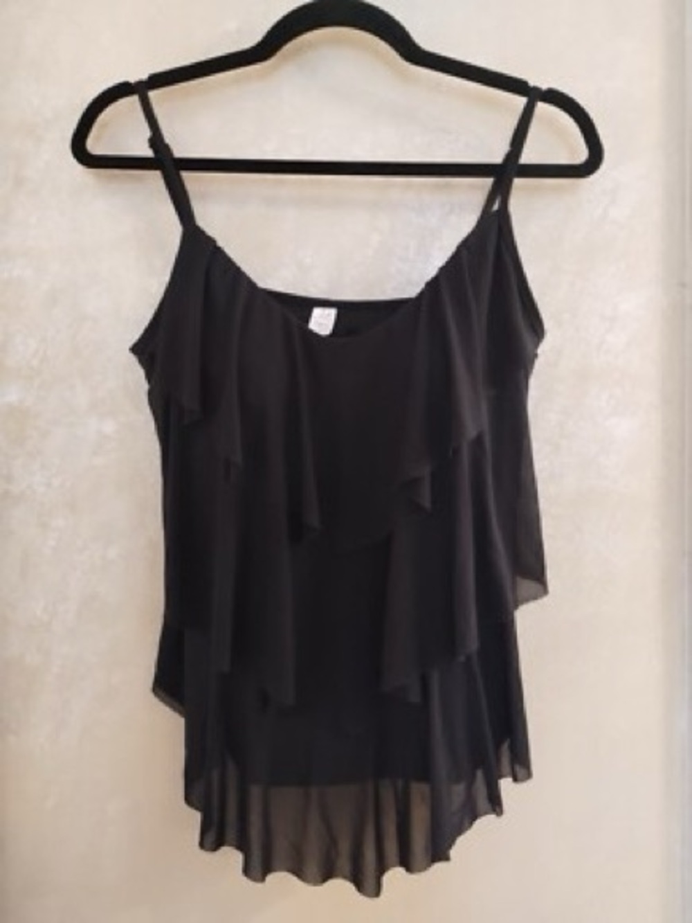 Jaclyn smith bathing suit top Black Ruffle size 12